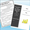 Slide1 Cover of 'The Show Must Go On' book by Courtney Sheinmel and Bianca Turetsky, featuring a black and white design with a yellow bar graph illustration.