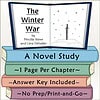 Homeschool Resource Co. Book Cover Educational book cover for 'The Winter War' by Priscilla Shirer and Gina Detwiler, featuring a snowflake design and a sword illustration.