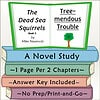 Homeschool Resource Co. Book Cover Cover of 'The Dead Sea Squirrels Book 5: Tree-mendous Trouble' showing a colorful stack of books and an open book with the title and author.