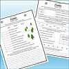 Slide2 Frozen Chapter Four worksheet for homeschool reading activities with snowflake and tree illustrations.
