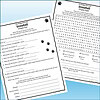 Slide2 Homeschool resource worksheet with puzzles and questions for children, featuring a snowball chapter theme and fun activities.