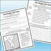 Slide2 Educational worksheet on the Chicken Pox Panic chapter with questions, map, and illustrations for homeschooling.