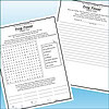 Slide2 Homeschool resource worksheet featuring a word search and animal classification activity for educational homeschooling.