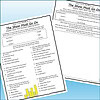 Slide2 Homeschool resource worksheet titled 'The Show Must Go On' with questions and illustrations for educational activities.