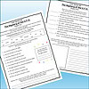 Slide2 Homeschool Resource Co. educational worksheet for chapter three of 'The Mystery of the U.F.O.' with questions and illustrations.