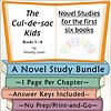 The Cul-de-sac Kids Book Series Bundle Cover image of The Cul-de-sac Kids book series by Beverly Lewis, featuring colorful stacked books and an open book with the title and study details.