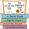 Homeschool Resource Co. Book Cover Colorful stack of educational books with titles related to homeschool study and mystery case books for kids.