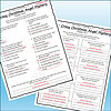 Slide3 Homeschool Resource Co. Christmas Angel Mystery worksheet with questions and answer options for kids.
