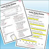Slide3 Sample Nutty Study Buddies worksheet for homeschool learning with colorful highlights and answer keys.