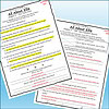 Slide3 Close-up of a homeschool quiz sheet with highlighted answers and annotations, focusing on 'All About Ellie' chapter questions.