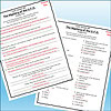 Slide3 Educational worksheet titled 'The Mystery of the U.F.O.' with questions about a story involving a UFO and children, designed for homeschool learning activities.