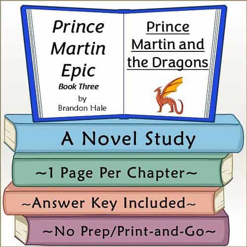 Prince Martin Epic Book Cover Cover of Prince Martin Epic, a homeschool resource for studying the book with a dragon illustration and chapter details.