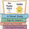 The Puppy Place Book Cover Book cover for 'The Puppy Place' by Ellen Miles, featuring a cartoon puppy paw print and colorful book spines, ideal for homeschooling resources.