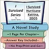 Hurricane Katrina Survivor Study Book Book cover titled 'I Survived Hurricane Katrina, 2005' from the 'I Survived Series' by Lauren Tarshis, designed for educational use in homeschooling.