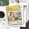 English lesson plan for Year 1 homeschool curriculum with reading, writing, and recitation activities.