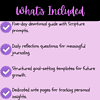 2 - What's Included - High School Rooted in Radiant Confidence 5-Day Teen Mini-Devotional Homeschool Resource Co. offers a five-day devotional guide, journaling prompts, goal-setting templates, and note pages for personal growth and reflection.