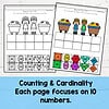 Homeschool Counting & Cardinity Activity Educational counting and cardinity activity for homeschool students with colorful game pieces and children.