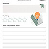 Screenshot 2026-07-21 at 2.20.00 PM Homeschool resource book review form with space for title, rating, and comments, featuring a lightbulb and book illustration.