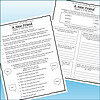 Printable homeschool worksheets for early learners, featuring reading comprehension and writing exercises from Homeschool Resource Co.