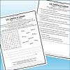 Homeschool Resource Co. worksheet for Liz Learns a Lesson with alphabet and reading activities.