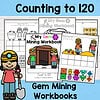 counting worksheets mine Homeschool resource featuring gem mining workbooks for children to practice counting to 120 with engaging activities.