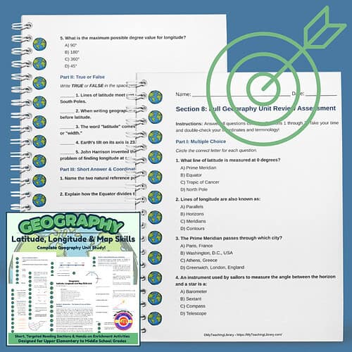 Geography Latitude, Longitude Map Skills Unit Inside 2 Geography: Latitude, Longitude and Map Skills Unit