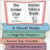 The Critter Club #4 Marion Takes a Break Cover image of 'The Critter Club Book 4: Marion Takes a Break' showing a book titled with a cat illustration, part of a homeschool study guide series.