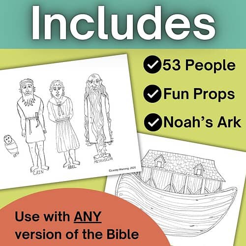 Homeschool Resource Co. offers Bible study props including 53 people, fun props, and Noah's Ark for engaging homeschooling activities.