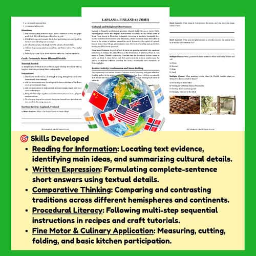 3 Christmas Around the World 6 Continents, 24 Places, Reading, Recipes and Crafts