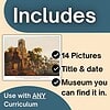 Homeschool Resource Co. Educational Material Educational resource from Homeschool Resource Co. includes 14 pictures, title, date, and museum info for curriculum use.