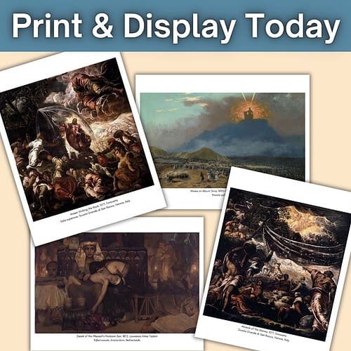 Homeschool Resource Co. Print & Display Collection of classic paintings for homeschool print and display projects at Homeschool Resource Co.