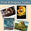 Print & Display Artworks for Homeschooling Collection of various art prints including a mythological scene, abstract painting, and a historical castle for educational display.