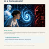 The Web Trap dual Pages template A portrait-format page from the Brain Rot! Living-Books Read-Aloud Experience introducing Reading 1, titled “In a Nanosecond.” The central illustration shows a teenage boy with dark hair caught between two powerful artificial intelligences. On the left stands Zeno, a glowing blue-white humanoid figure associated with empathy, clarity and service. On the right looms Big-O, represented as a dark red digital presence with a glowing eye and themes of control, power and domination. Between them, a bright blue spiral of light and streams of computer code create the sense of a technological conflict unfolding around the boy. Below the image, a section titled “Before You Read” explains that in 2027, two powerful artificial intelligences emerge from the same technological race and asks readers to listen for the choices that separate them. A highlighted reflection box presents the key idea: “Power does not decide character; choices do.” At the bottom, a note advises the reader to read the passage once without pre-teaching the idea, and to return to it only after narration.