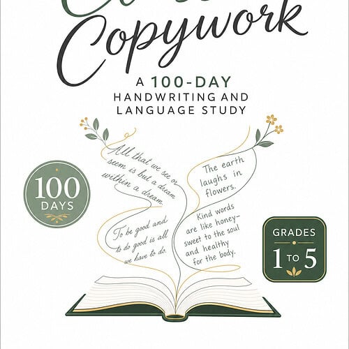 Classic Copywork Book Cover - Modern Clean Classic Copywork: A 100-Day Handwriting and Language Study