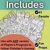 Homeschool Resource Co. Group of 41 People Illustration of 41 diverse people with fun props, suitable for homeschooling activities and Christian journey resources.
