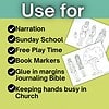 Homeschool Resource Co. Usage Ideas List of homeschooling activities including narration, Sunday school, free play, book markers, and church activities.