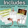 Homeschool Resource Co. Educational Materials Collection of homeschooling educational resources including character cards, picture study, teaching guides, and note pages for effective homeschooling.