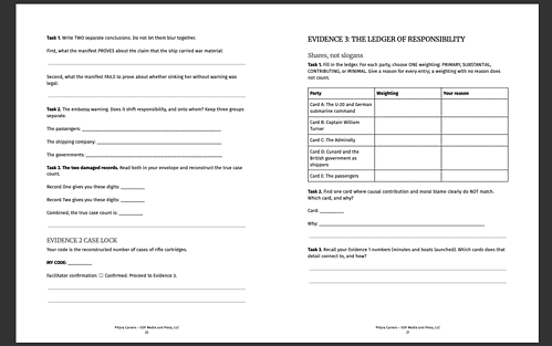 Screen Shot 2026-09-02 at 10.25.51 AM Evidence ledger of responsibility with sections for signatures, weightings, and case details, used for documenting accountability and legal proof.