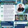 About the Author Homeschool Resource Co. features Casper Pieters, author of The Magic Garden series, with a vibrant digital illustration of children and a robot in a colorful garden setting.