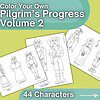 TPT color your own covers (24) Color Your Own Pilgrim's Progress Volume 2 printable coloring pages for homeschool activities.