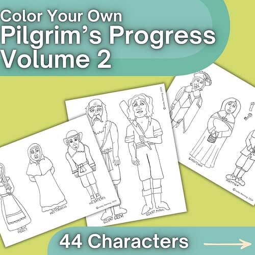 Color Your Own Pilgrim's Progress Volume 2 printable coloring pages for homeschool activities.