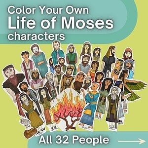 Color Your Own Life of Moses Characters