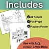 TPT color your own covers (29) Homeschool Resource Co. offers educational resources including 32 people, fun props, and plague posters for Bible-based learning activities.