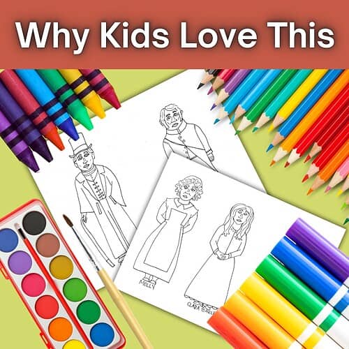 TPT color your own covers - 3 Kids' coloring pages featuring diverse characters with colored pencils and watercolor paints for homeschooling activities.