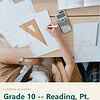 clareza-grade10-reading-1.jpg Homeschool student studying Grade 10 reading materials with notebooks, calculator, and geometric tools on a wooden desk.