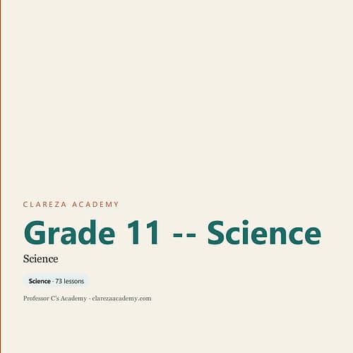 Grade 11 Science curriculum cover from Homeschool Resource Co., featuring a clean design with the title and subject clearly displayed.