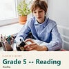 clareza-grade5-reading.jpg Young boy studying reading material at home, representing Grade 5 reading curriculum from Homeschool Resource Co.