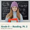 clareza-grade9-reading-2.jpg Young female student with glasses and purple beanie holding textbooks in front of a blackboard with math formulas.