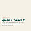 clareza-specials9.jpg Homeschool Resource Co. Grade 9 specials course cover health, physical education, and Spanish with 47 health lessons, 36 PE lessons, and 36 Spanish lessons.