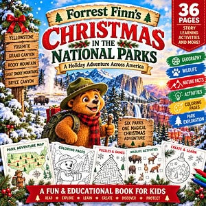 Christmas in the National Parks for Kids | Holiday Story & Activity Book | Geography, Wildlife & Winter Learning
